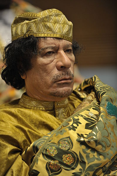 Muammar al-Gaddafi bei der Afrikanischen Union 2009 (c) wikicommons